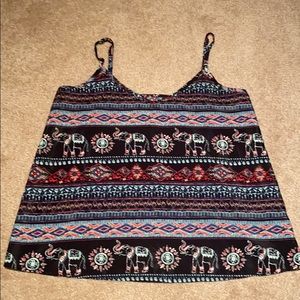 Elephant Print Tank Top from Hollister (Small)